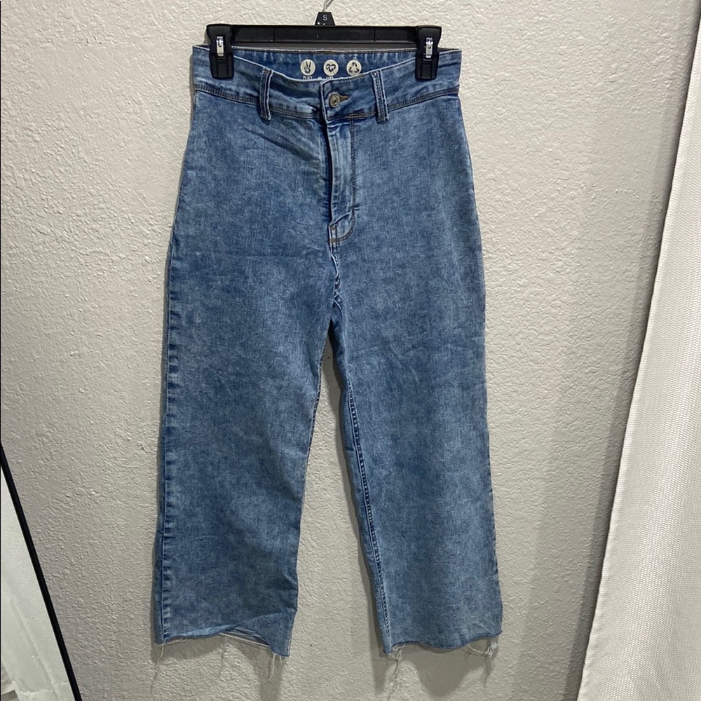 Rewash Blue Flare Wide Leg Jeans